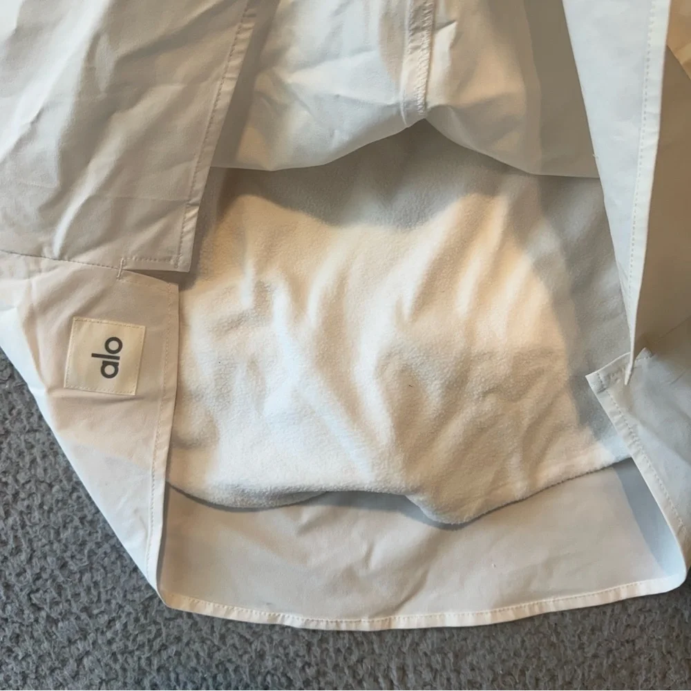 Womens Alo High-Waist Elevation Mini Skirt Ivory Large L White